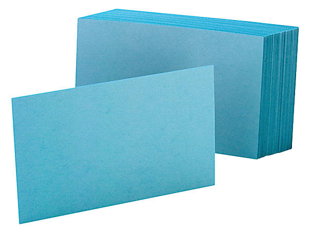 Oxford Color Index Cards Unruled 4 x 6 Blue Pack Of 100 - Office Depot